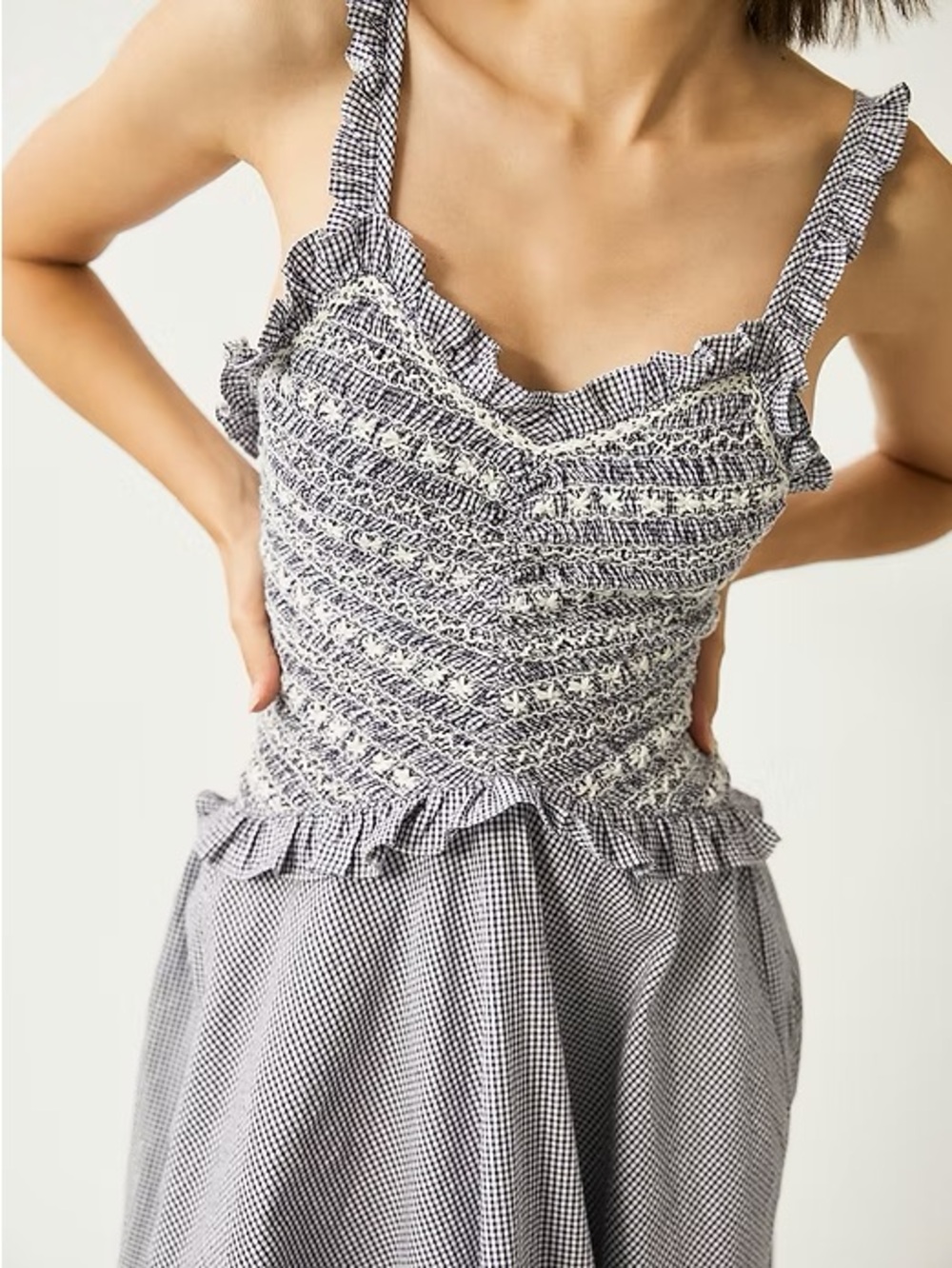 NWT Victoria Smocked Gingham Dress